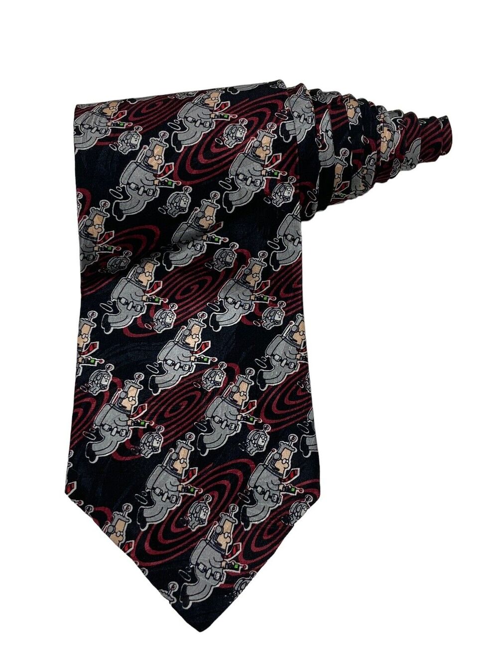 Softwear Ralph Marlin Dilbert Future Repeat Vintage Novelty Necktie Cartoon